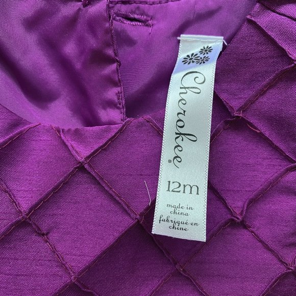 Cherokee Purple Party Dress 12M - Picture 6 of 6
